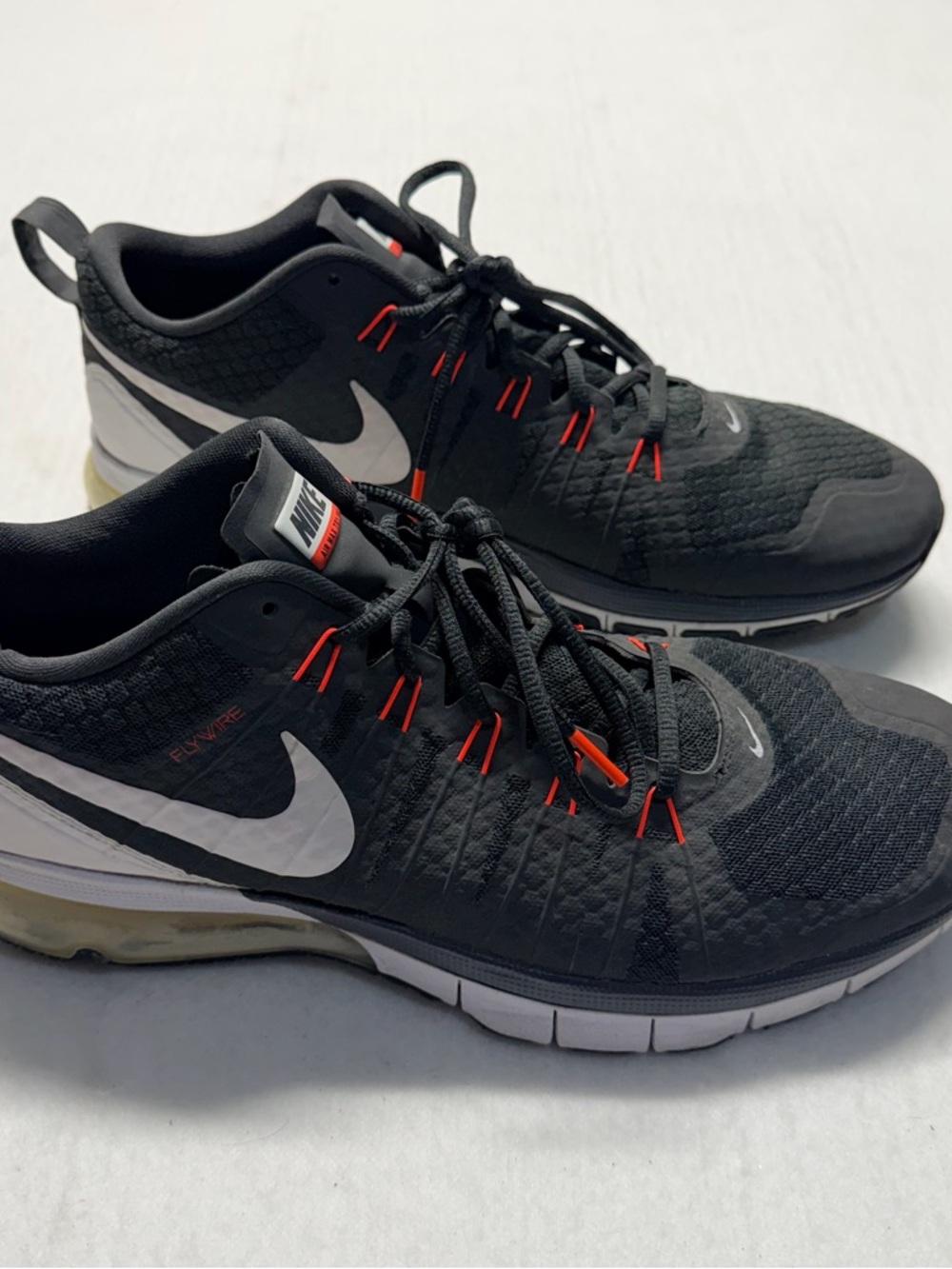 Nike Training Black Running Shoes with White Swoosh and Red Accents 13